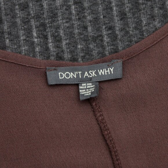 Don't Ask Why Sleeveless Tunic Blouse lightweight fabric OS Italy Made - Picture 4 of 4